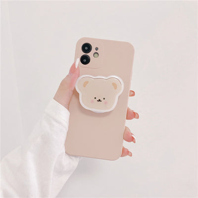 Mobile Phone Case Bear Stand Creative All-inclusive Camera Phone Case Online Only