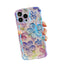 Blue Light Oil Painting Flower Phone Case For iPhone 14