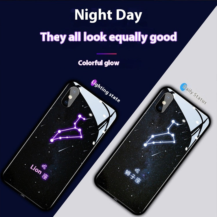 Creative Call Light 12 Constellation Phone Case For iPhone 15