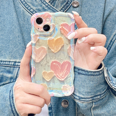 Advanced Oil Painting Love Phone Case For iPhone 14