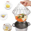 Deep Fry Basket Stainless Steel Multi-function Foldable Chef Cooking Basket Flexible Kitchen Tool for Fried Food Washing Fruits Vegetables