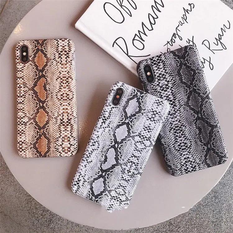 Leather luxury snake skin mobile phone case Online Only