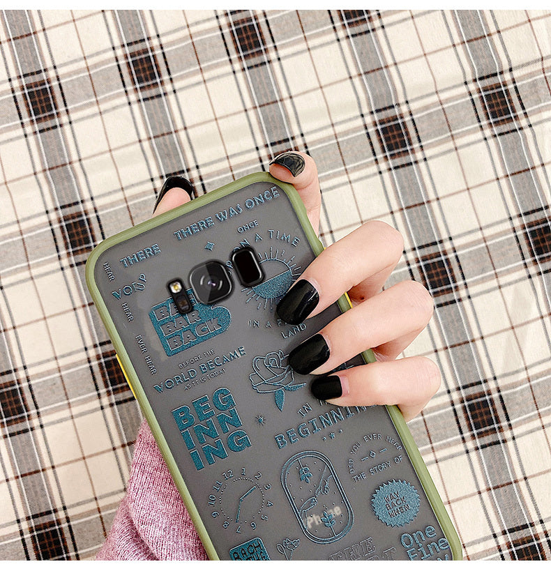 English label frosted phone case For Samsung Galaxy S20