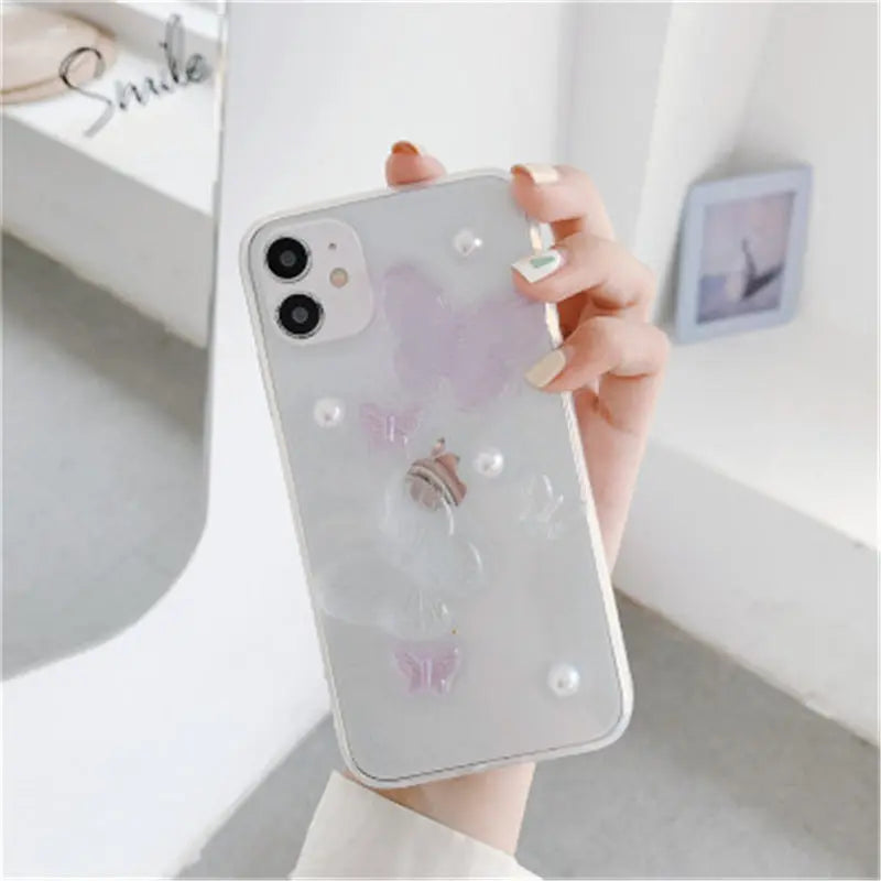 Crystal Butterfly Glitter Pearl XS Apple XR11 Protective Case Online Only