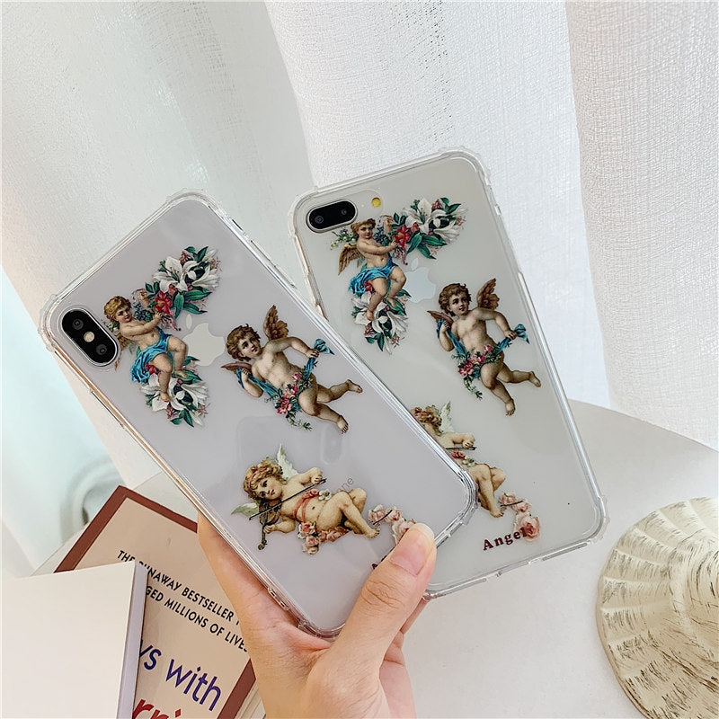 Transparent angel phone case painted soft shell - MyMobile