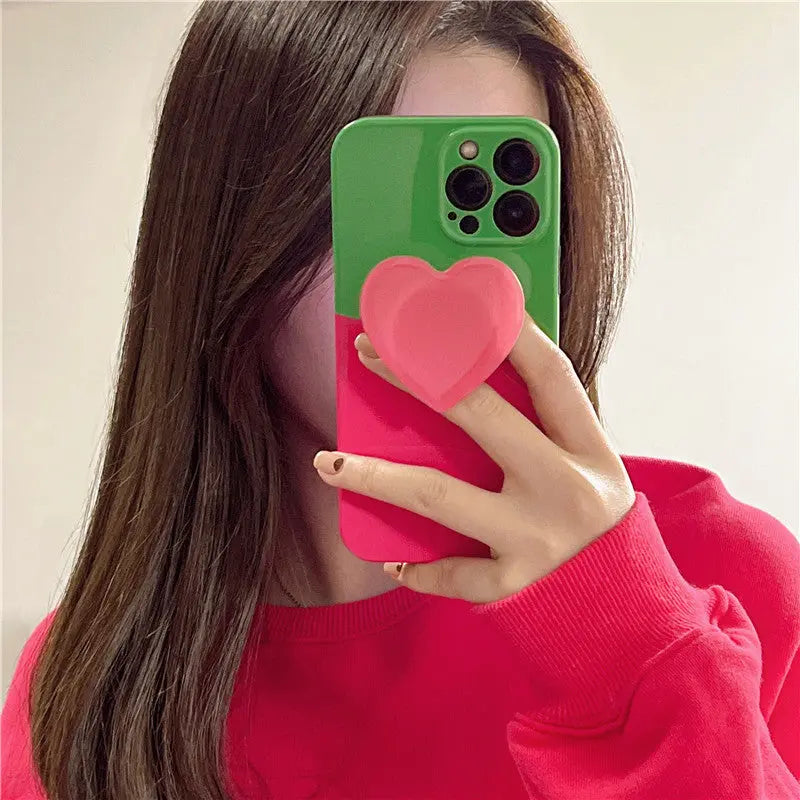 Simple Contrast Color Love Mobile Phone Case Shockproof Online Only