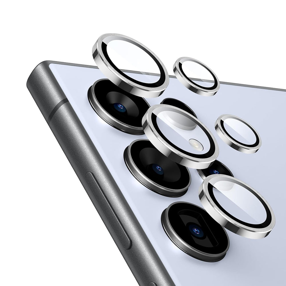 Kinglas Metal Ring HD Tempered Glass Camera Lens Protector Film for Samsung Galaxy S23 Ultra