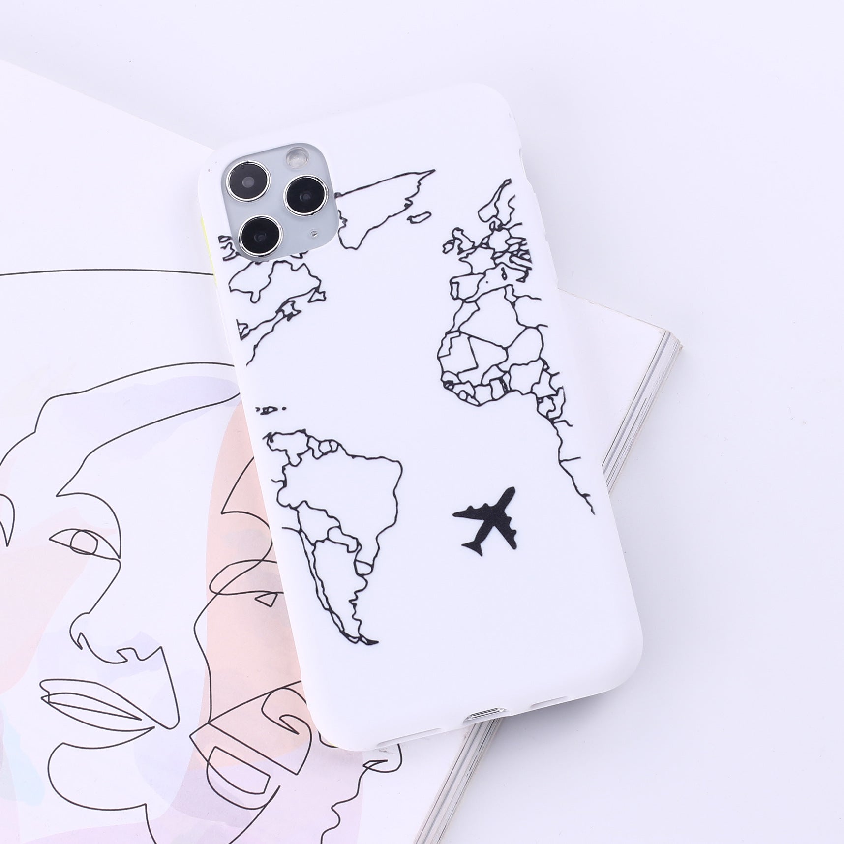 Simple flight map mobile phone soft case - MyMobile