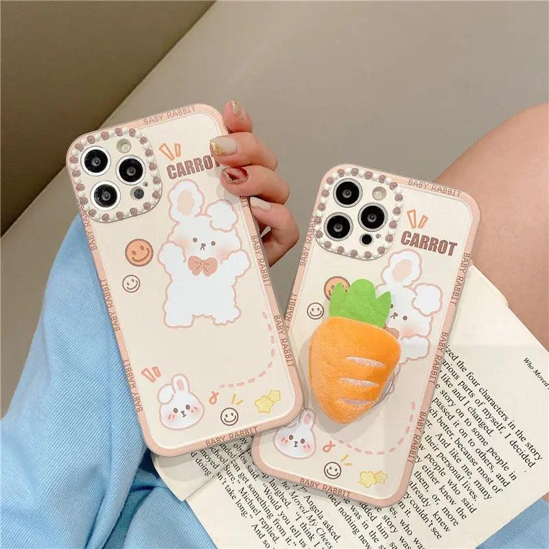 Rabbit Radish Bracket Cartoon Mobile Phone Case Online Only