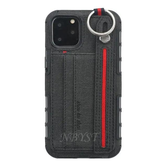 Mobile phone case with leather wrist strap Online Only