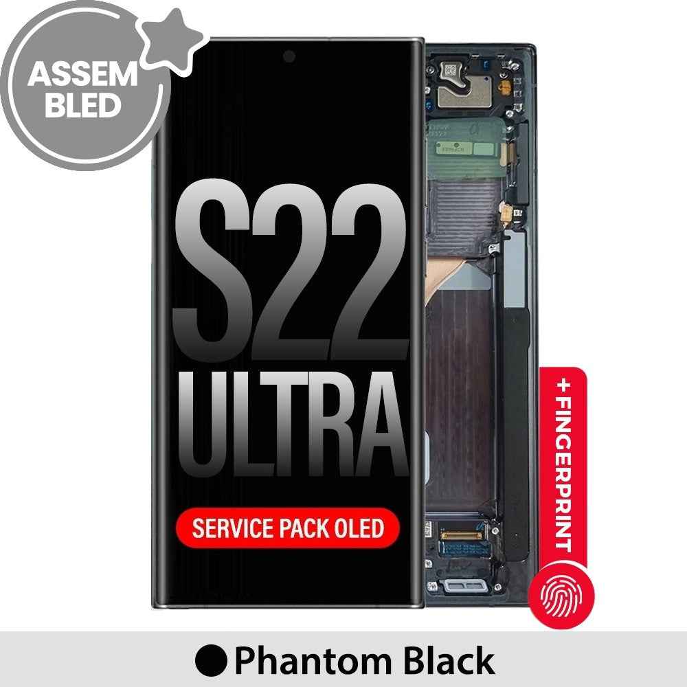 ASSEMBLED OLED Screen Replacement with Frame for Samsung Galaxy S22 Ultra 5G S908B