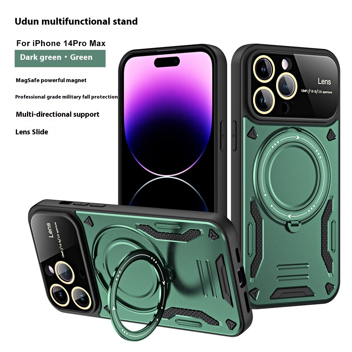 Multifunctional Large Window Magnetic Bracket Phone Case For iPhone 16