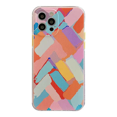 Suitable For  12 Pro Mobile  Case Graffiti Geometric Transparent Mobile Phone Case Online Only