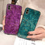 Gold foil Epoxy Mystery Purple Cover For Huawei P 20