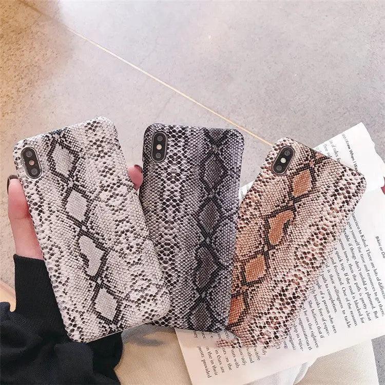 Leather luxury snake skin mobile phone case Online Only