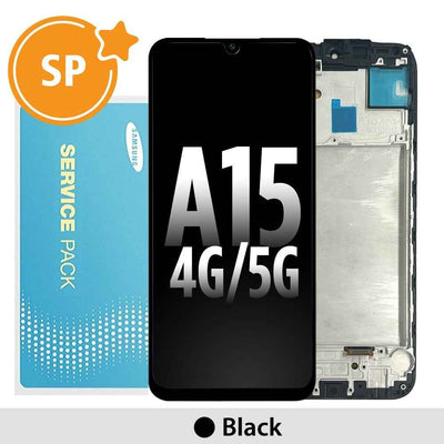 Samsung Galaxy A15 A155F / A156B (2023) / A156E OLED Replacement with Frame GH82-33637A/33638A (Service Pack)-Black