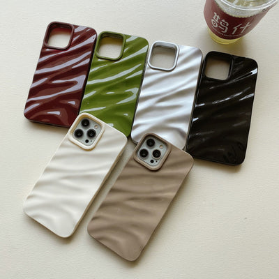 Wave Pattern Anti Drop Plastic Phone Case For iPhone 14