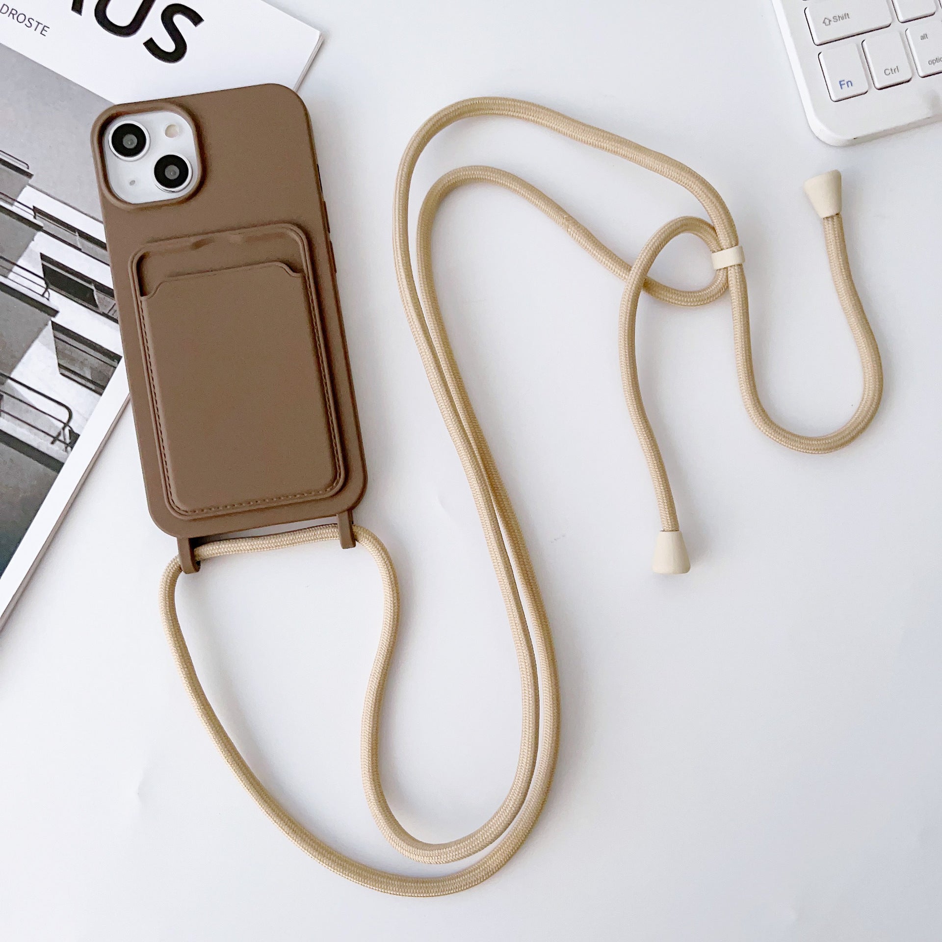 Integrated Card Holder Cross Body Lanyard Phone Case - MyMobile