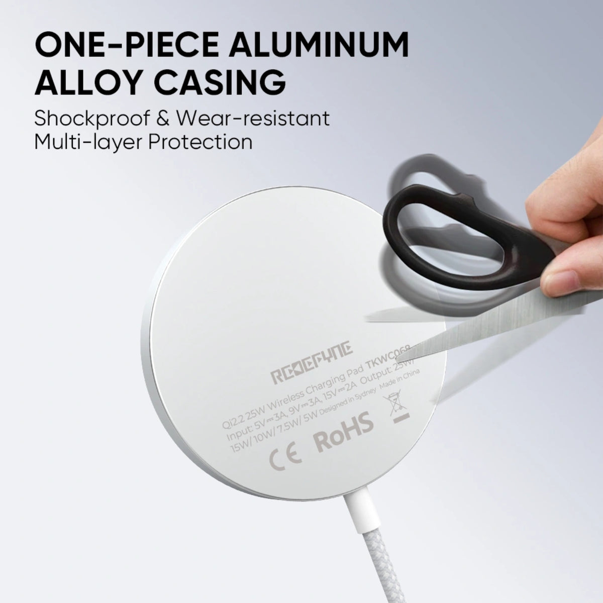 REDEFYNE Qi2.2 25W Magnetic Wireless Charging Pad - Silver - MyMobile