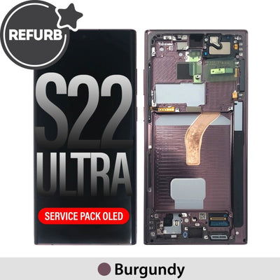 Samsung Galaxy S22 Ultra 5G S908B REFURB OLED Screen Replacement (SERVICE PACK SCREEN REFURBISH NEW FRAME ASSEMBLED )