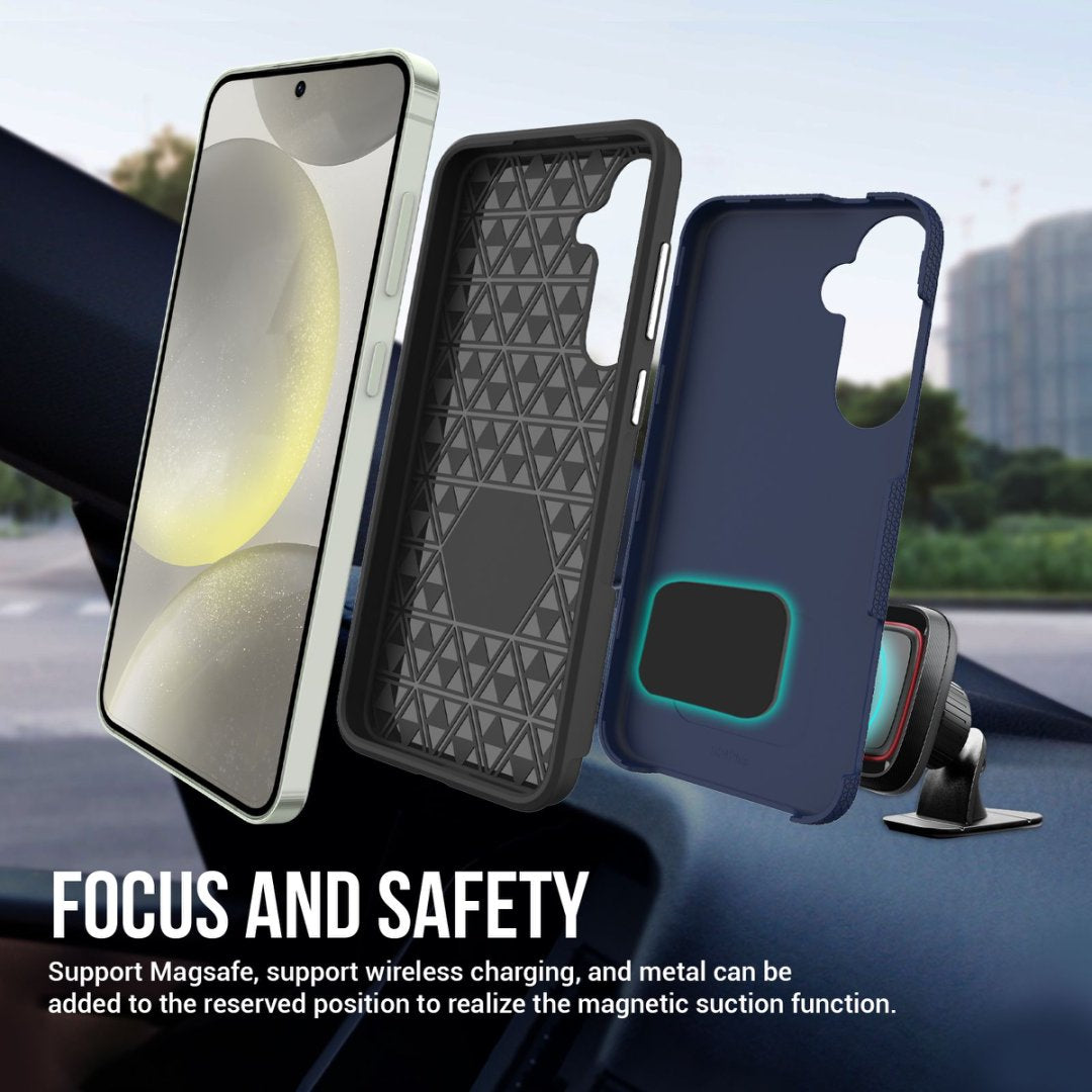 Rhinos Rugged Shockproof Case Cover With Magnetic Ring for Samsung Galaxy S24 FE