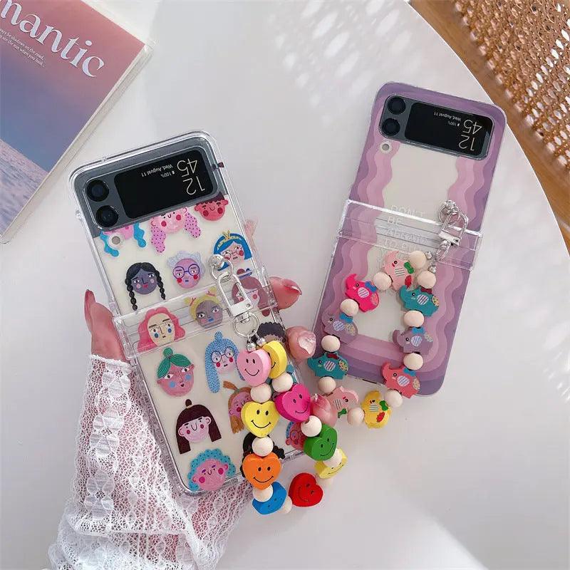 Cartoon Folding Mobile Phone Case Transparent Online Only