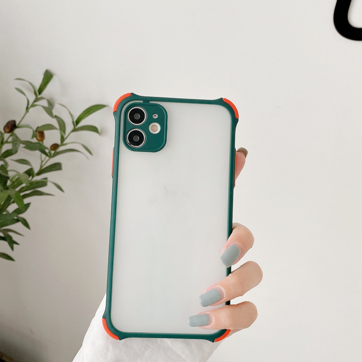 Skin Feel Frosted Mobile Phone Case Fine Hole Four Corners Anti-drop Color Mobile Phone Case - MyMobile