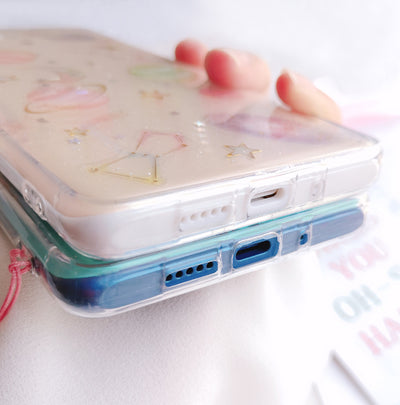 Transparent sequin planet phone case For Huawei P30