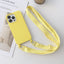 Crossbody Lanyard Liquid Silicone Phone Case For iPhone 15