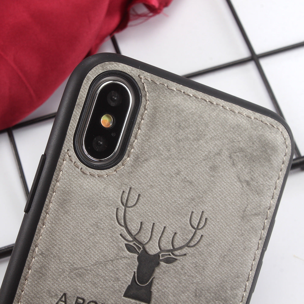 Creative Elk Head Cloth Pattern Mobile Phone Case - MyMobile