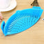 Silicone Clip-on Pot Pan Bowl Funnel Oil Strainer Creative Rice Washing Colander for Draining Liquid Fits All Pot Size