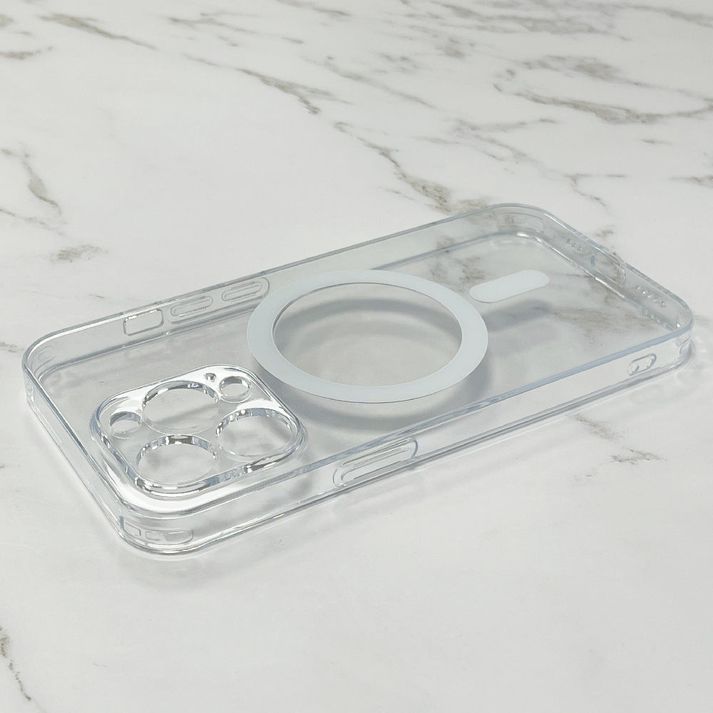 Transparent Glass Magnetic Magsafe Mobile Phone Case For iPhone 14