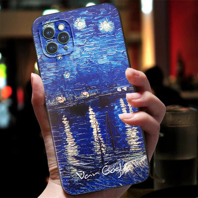 Van Gogh Starry Sky Mobile Phone 3D Soft Case For iPhone 15