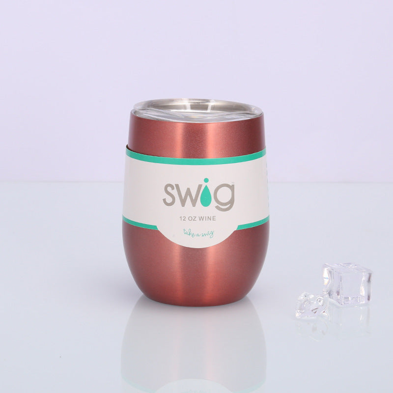 Swig Eggshell Cup 12oz Stainless Steel Wine Mug