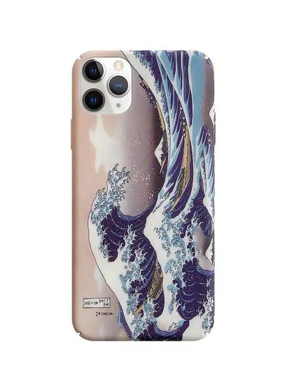 Art oil painting ocean wave mobile phone case Online Only