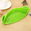 Silicone Clip-on Pot Pan Bowl Funnel Oil Strainer Creative Rice Washing Colander for Draining Liquid Fits All Pot Size