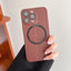 Lens Film Anti-fall Wood Grain Magnetic Wireless Phone Case For iPhone 16