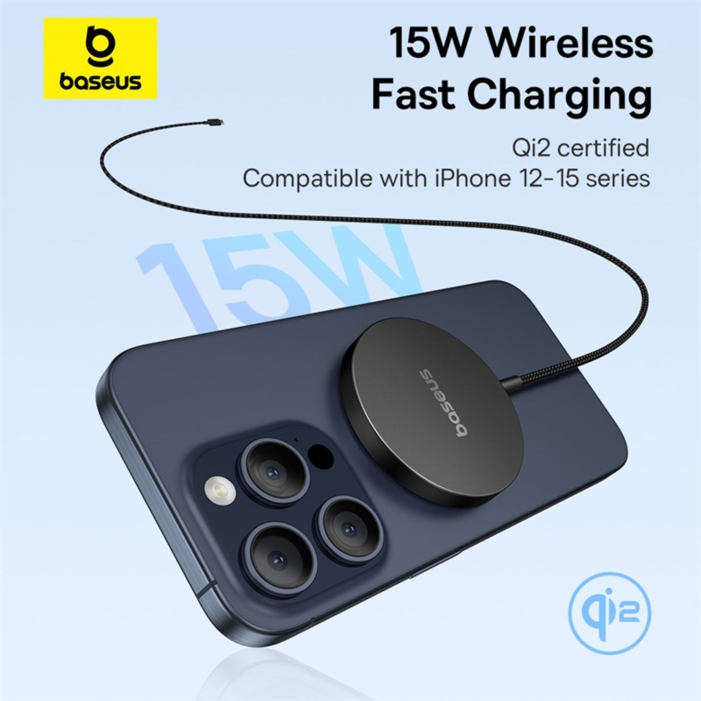 Baseus Simple Mini4 Air Magnetic Wireless Charger Qi2 15W