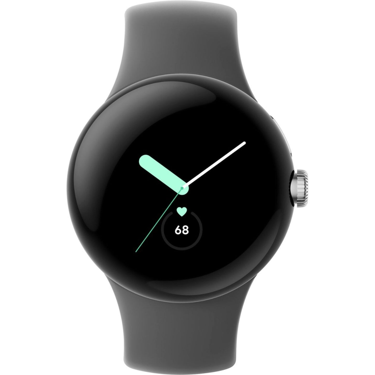 Google Pixel Watch Polished Silver/Charcoal Band - MyMobile