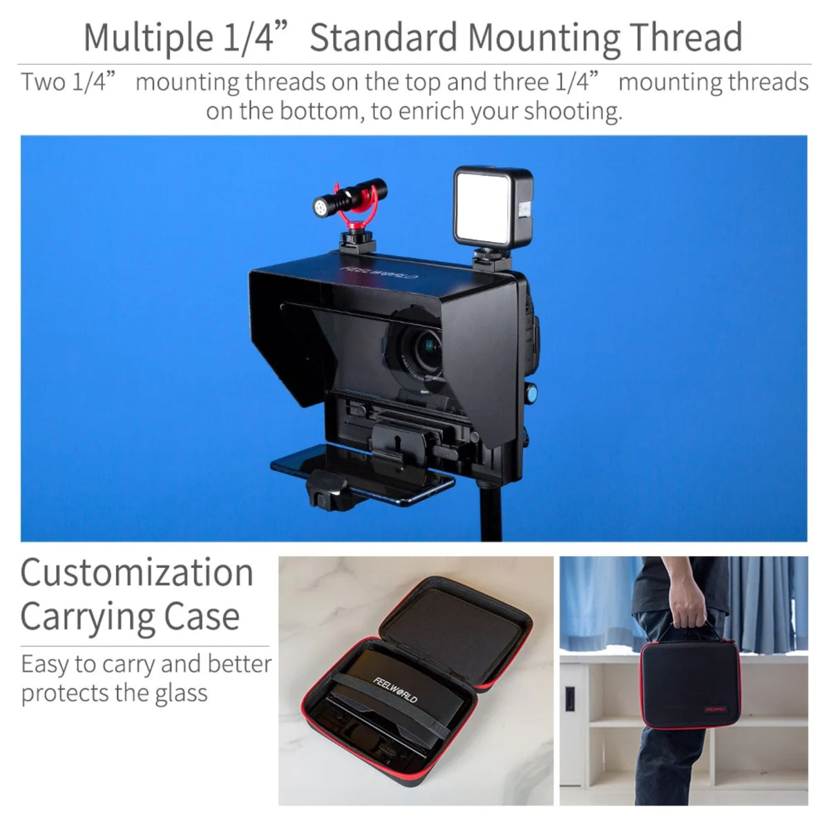 Feelworld TP10 10" Portable Teleprompter