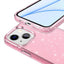 Ultimake Glitter Shockproof Case Cover for iPhone 15 Pink Clear