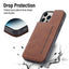 Hanman Back Flip Leather Wallet Shockproof Cover Case for iPhone 15