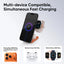 REDEFYNE Qi2.2 25W 3-IN-1 Portable Wireless Charger - Orange (with 45W USB-C Charger Plug & 1M USB-C Cable) (Compatible with Apple Watch)