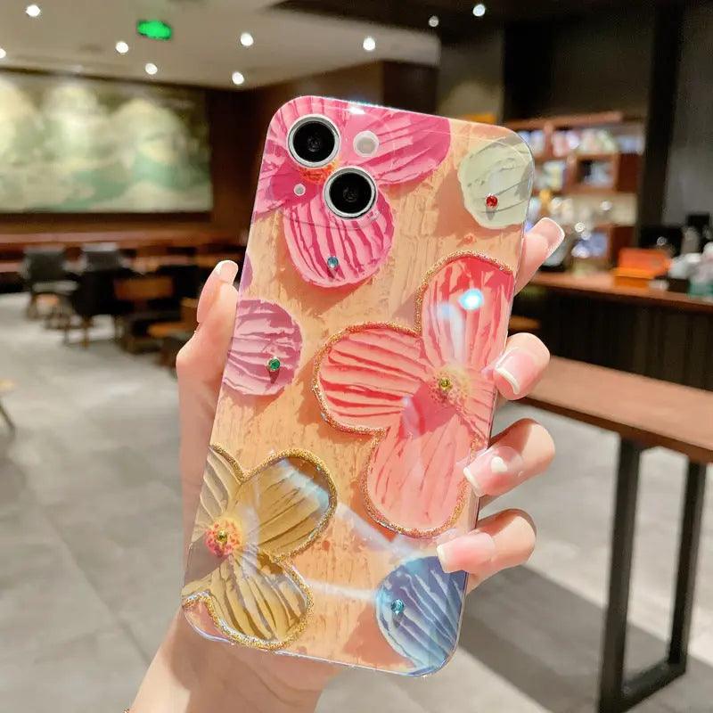 Color Oil Painting Flower Mobile Phone Shell Online Only