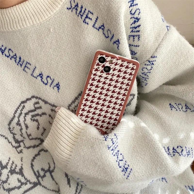 Houndstooth English Signed Mobile Phone Case - MyMobile