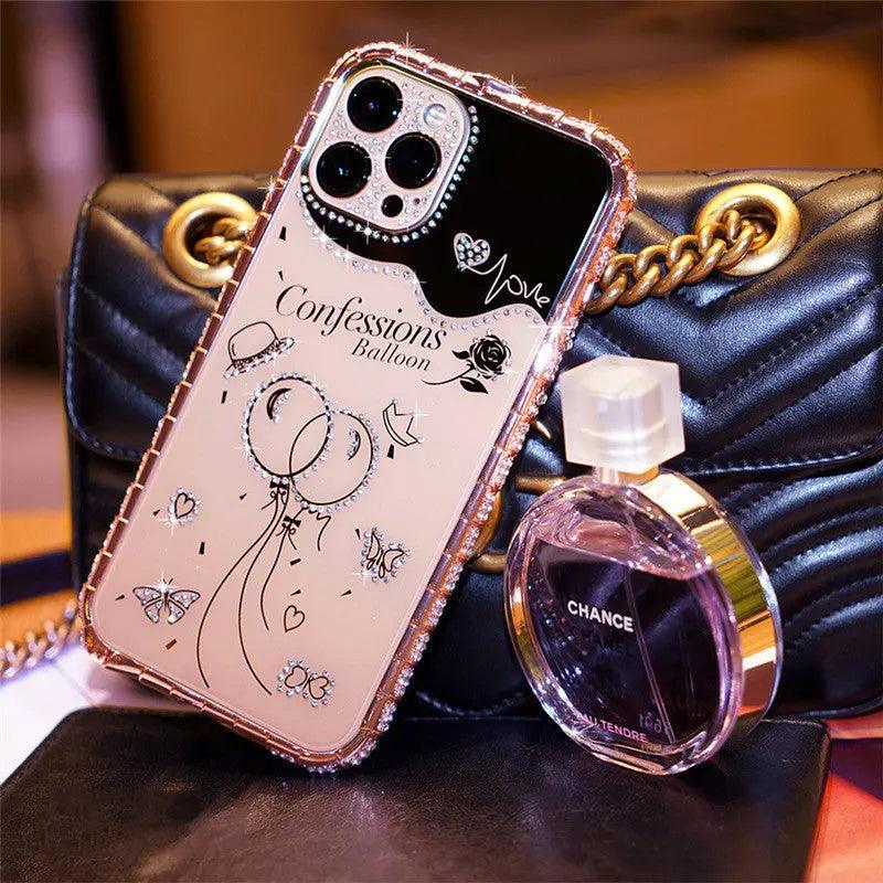 Mobile Phone Case With Diamond Metal Frame Online Only