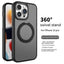 Rotating Bracket Magnetic Suction Phone Case Frosted Heat Dissipation Drop-resistant For iPhone 15