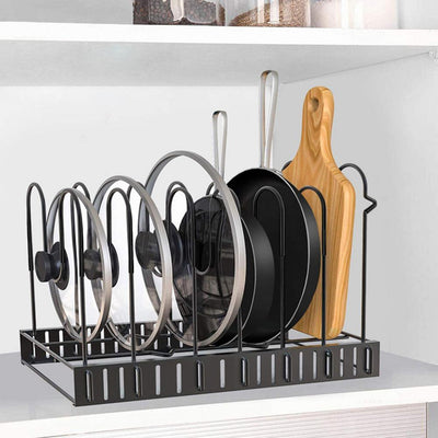 8 Tiers Iron Storage Racks Kitchen Organizer Shelf Holder Black Drain Rack Drying For Sink For Tableware Kitchen Organizer - MyMobile