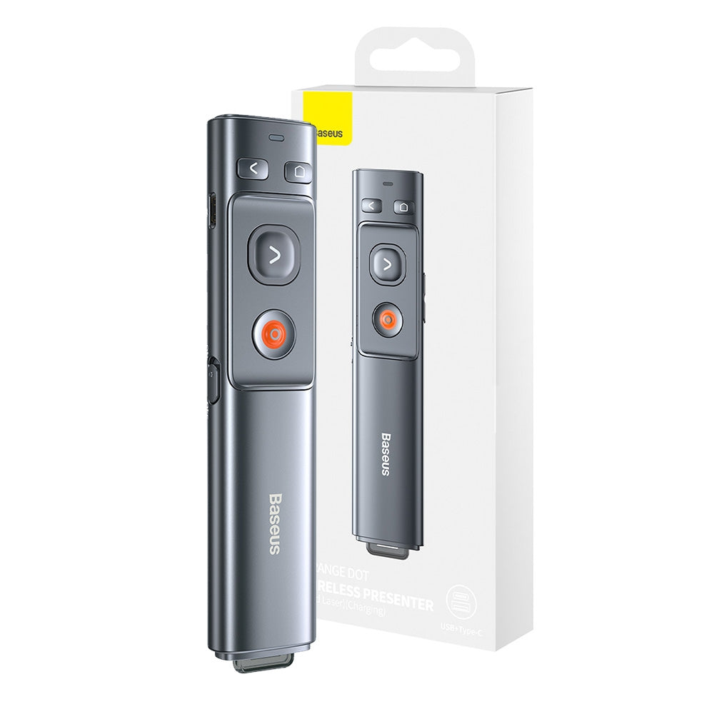 Baseus Orange Dot Wireless Presenter (Red Laser)