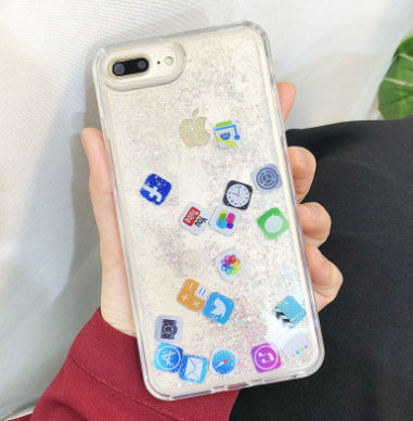 Glittering mobile phone case For iPhone 15